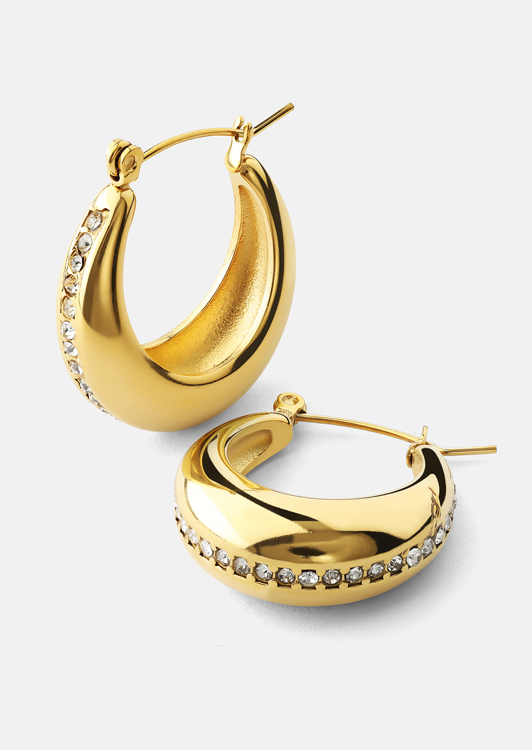 Kolczyki Shine Hoops - 18k Pozłacane