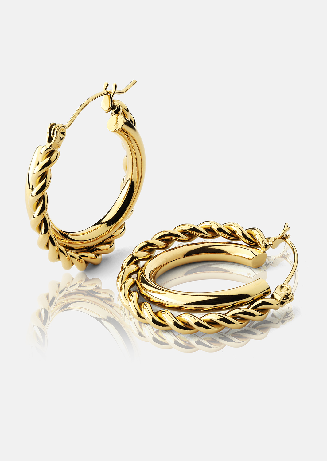 Kolczyki Twist Elegance – 18k Pozłacane