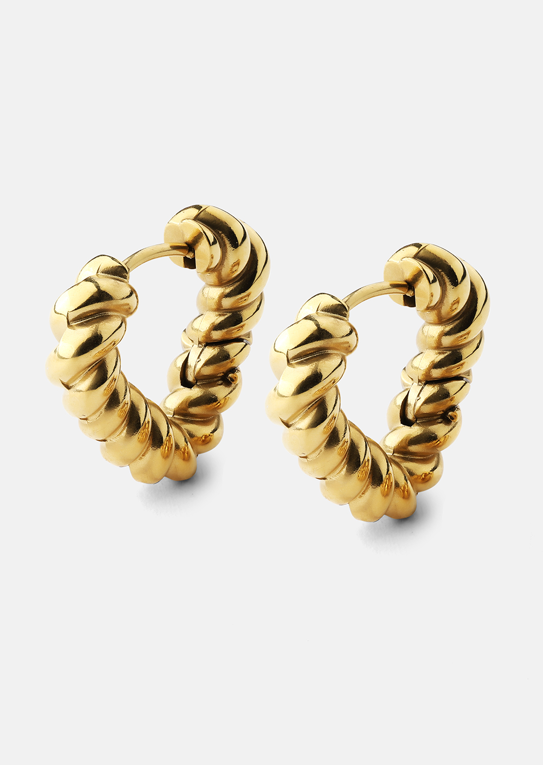 Kolczyki Twisted Heart – 18k Pozłacane