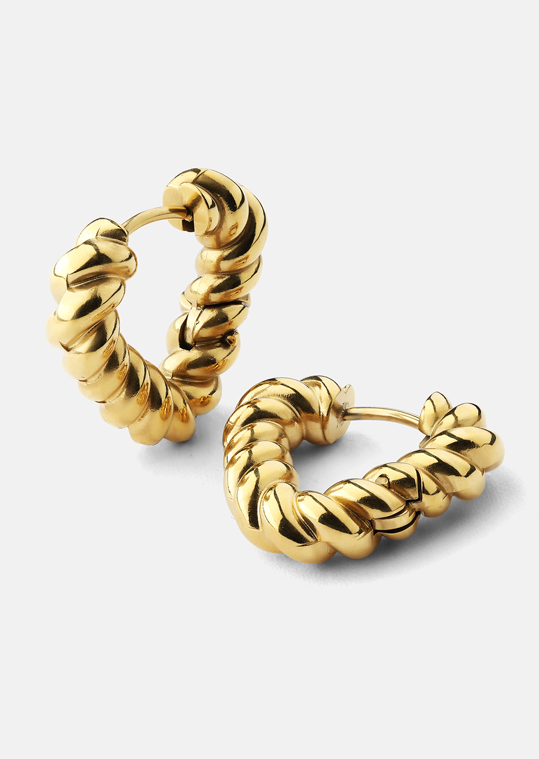 Kolczyki Twisted Heart – 18k Pozłacane