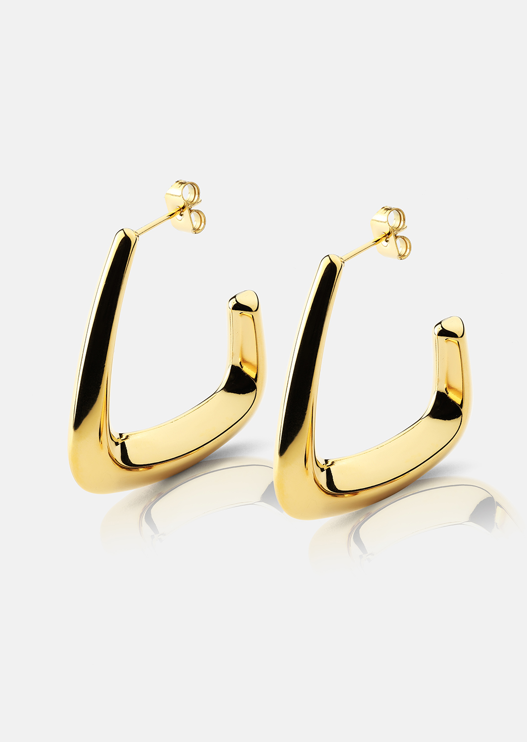 Kolczyki Bold Curve – 18k Pozłacane