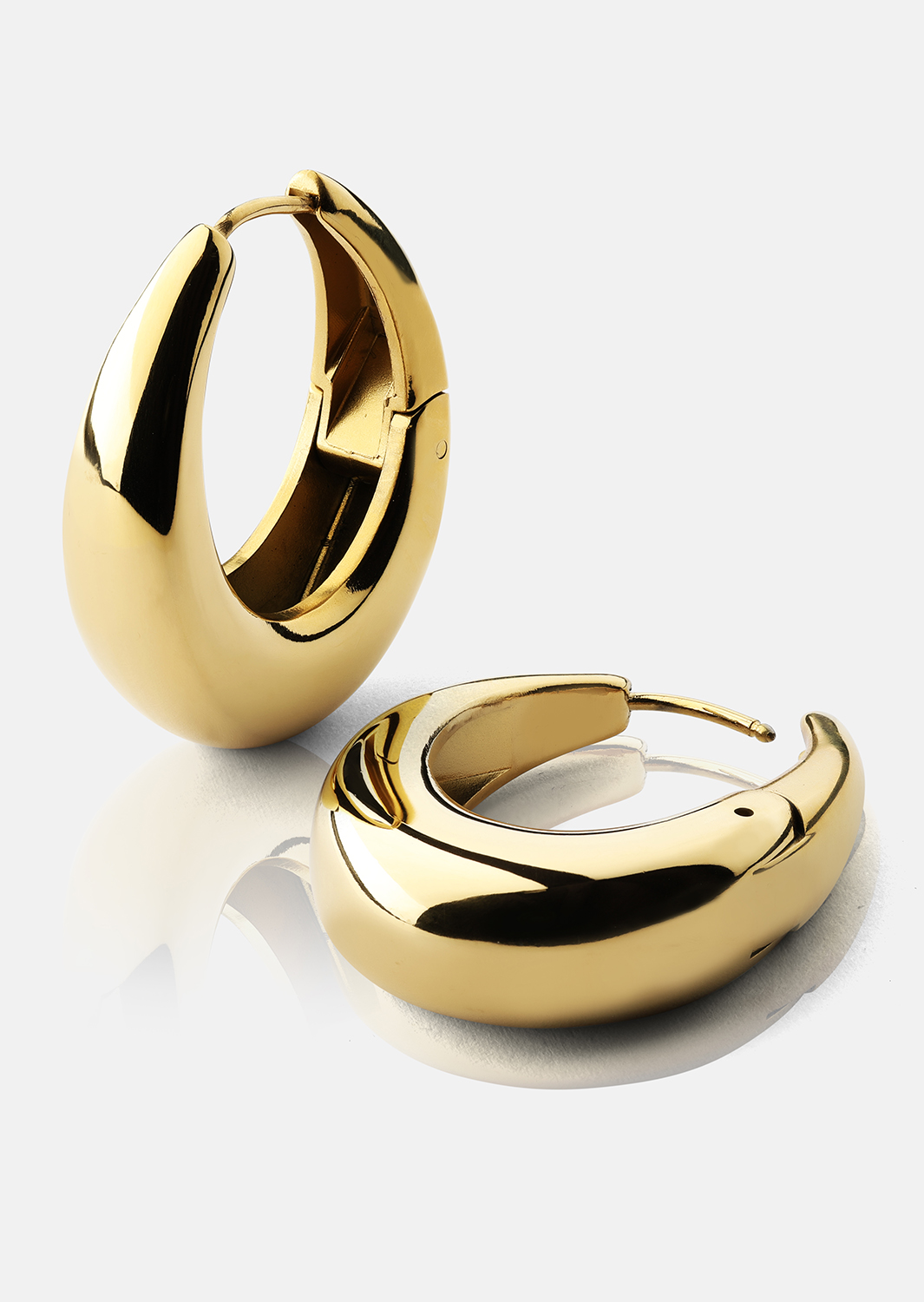 Kolczyki Bold Curve – 18k Pozłacane
