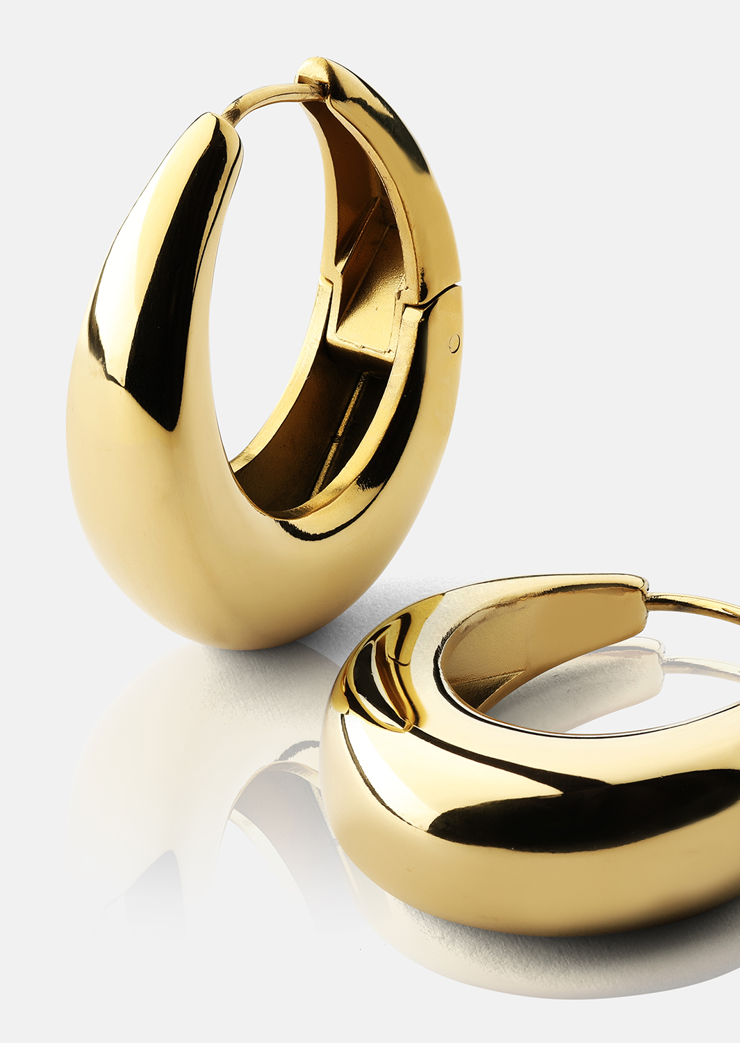Kolczyki Bold Curve – 18k Pozłacane