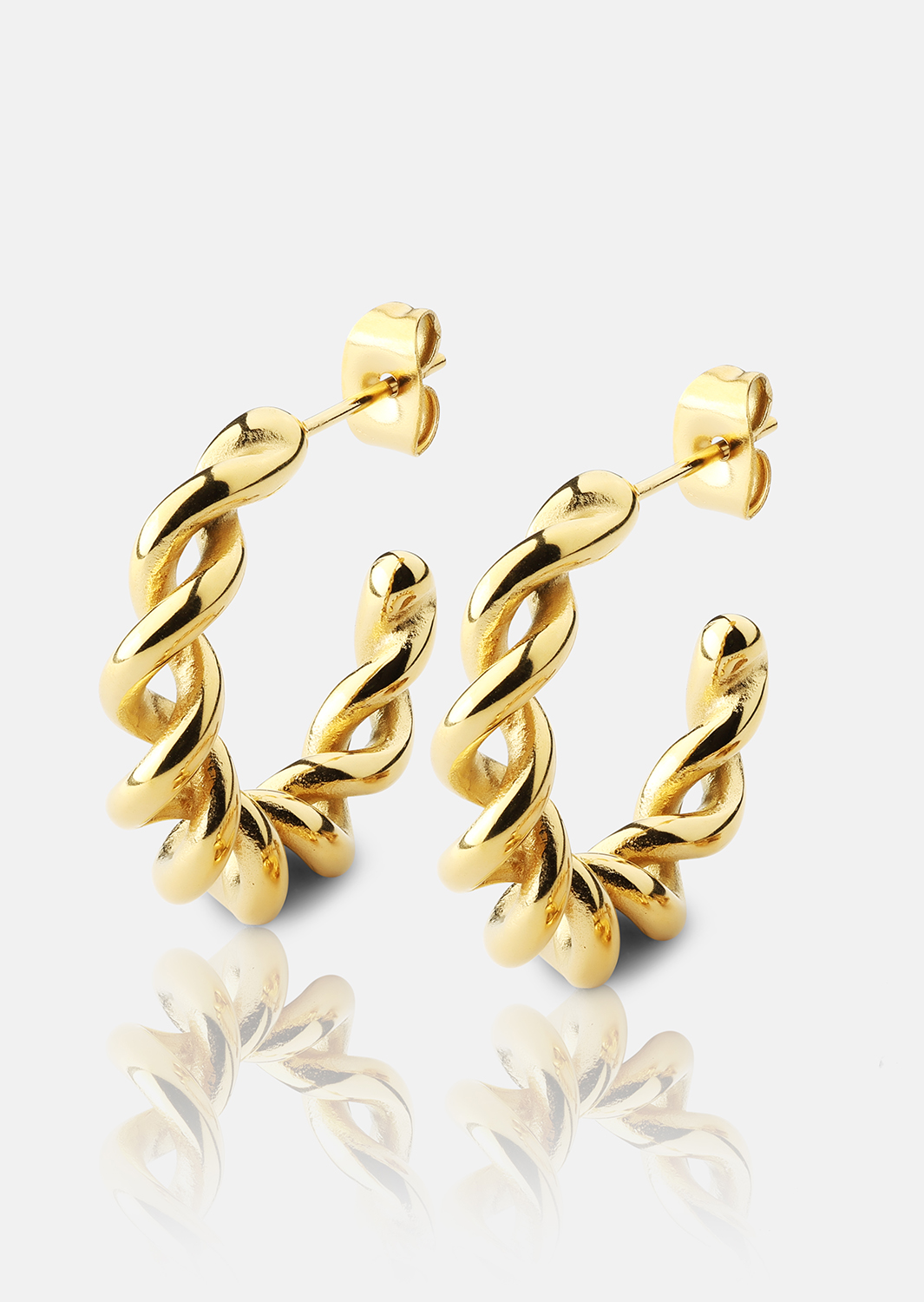 Kolczyk Twist of Gold - 18k Pozłacany