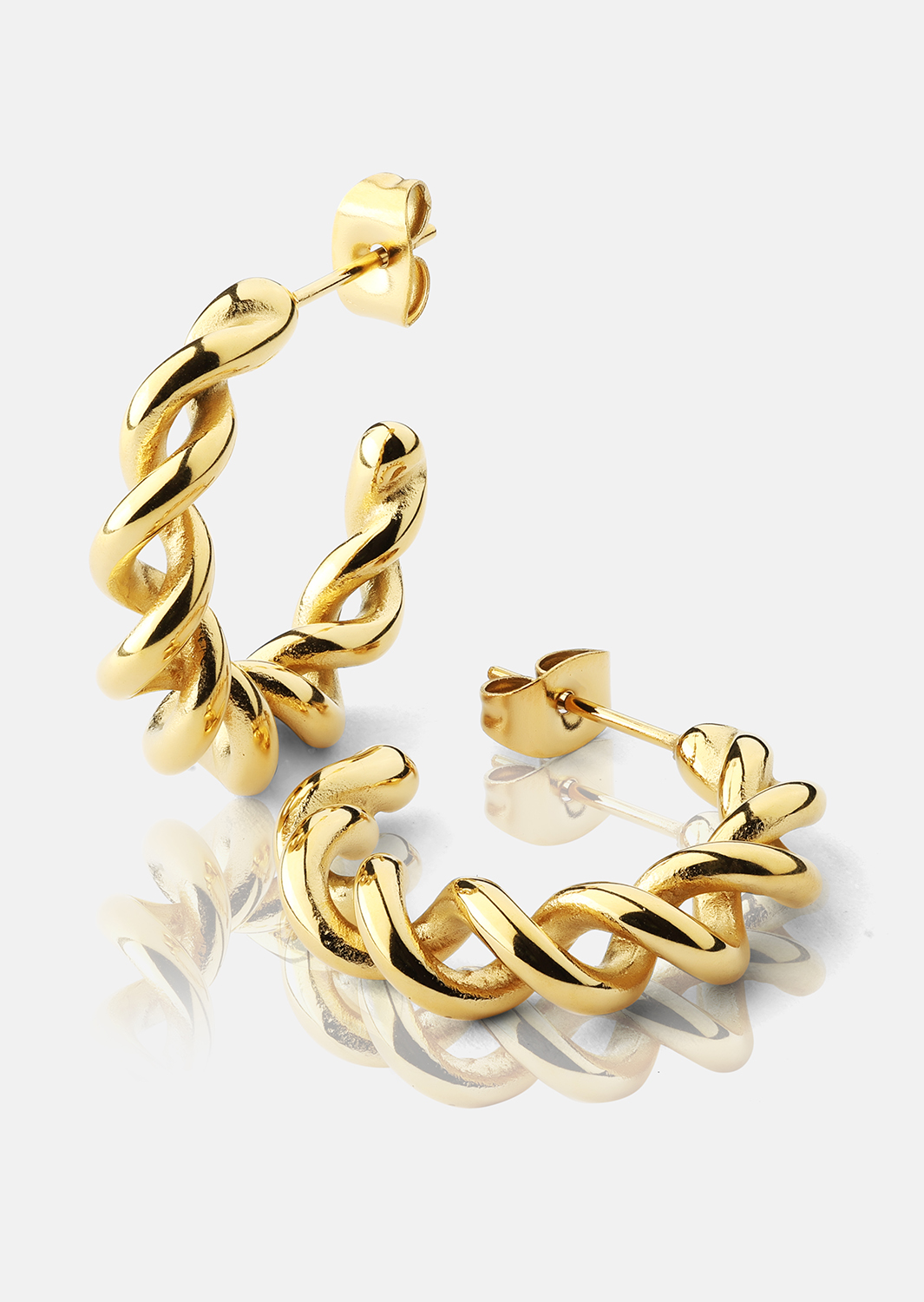 Kolczyk Twist of Gold - 18k Pozłacany