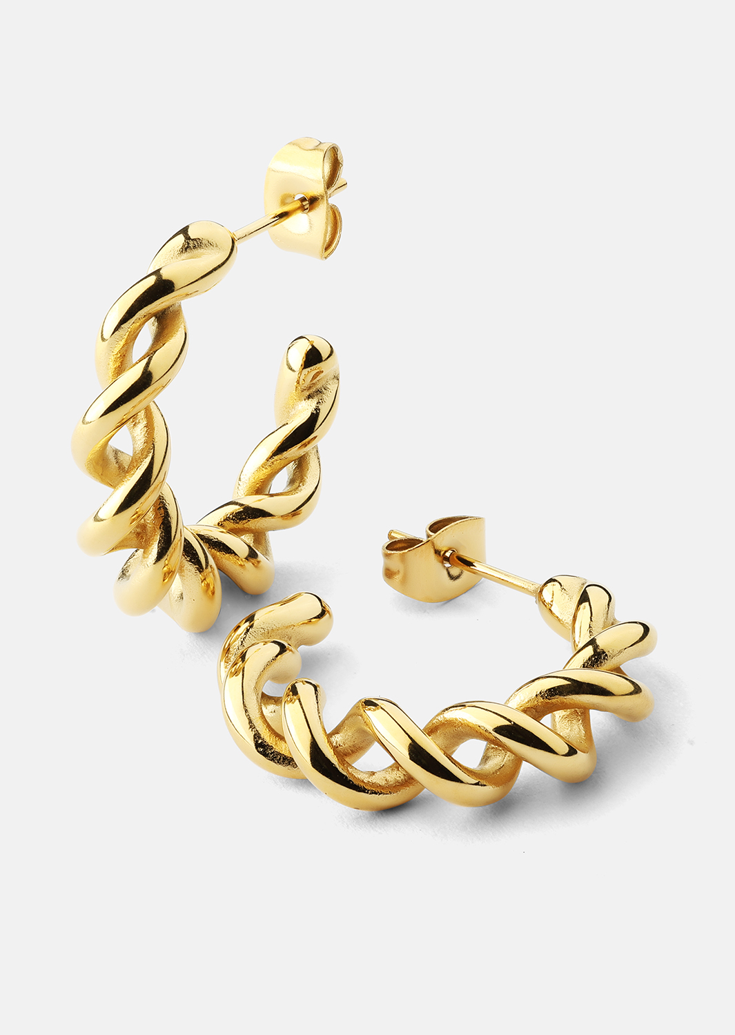 Kolczyk Twist of Gold - 18k Pozłacany