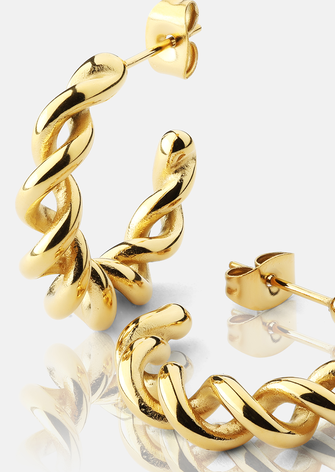 Kolczyk Twist of Gold - 18k Pozłacany