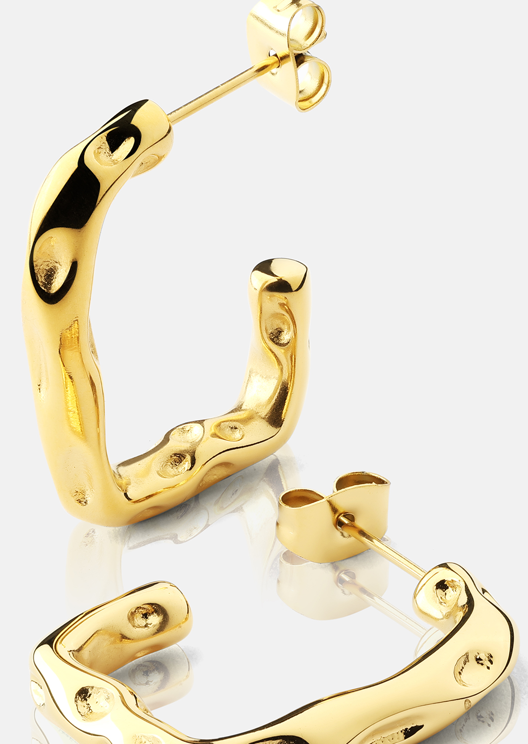 Kolczyk Sculptura - 18k Gold Plated