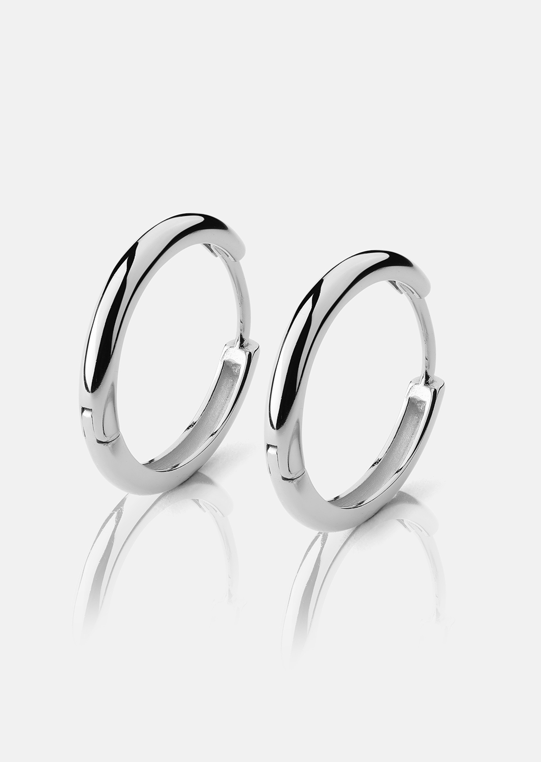 Kolczyk Shine Hoops - Posrebrzany