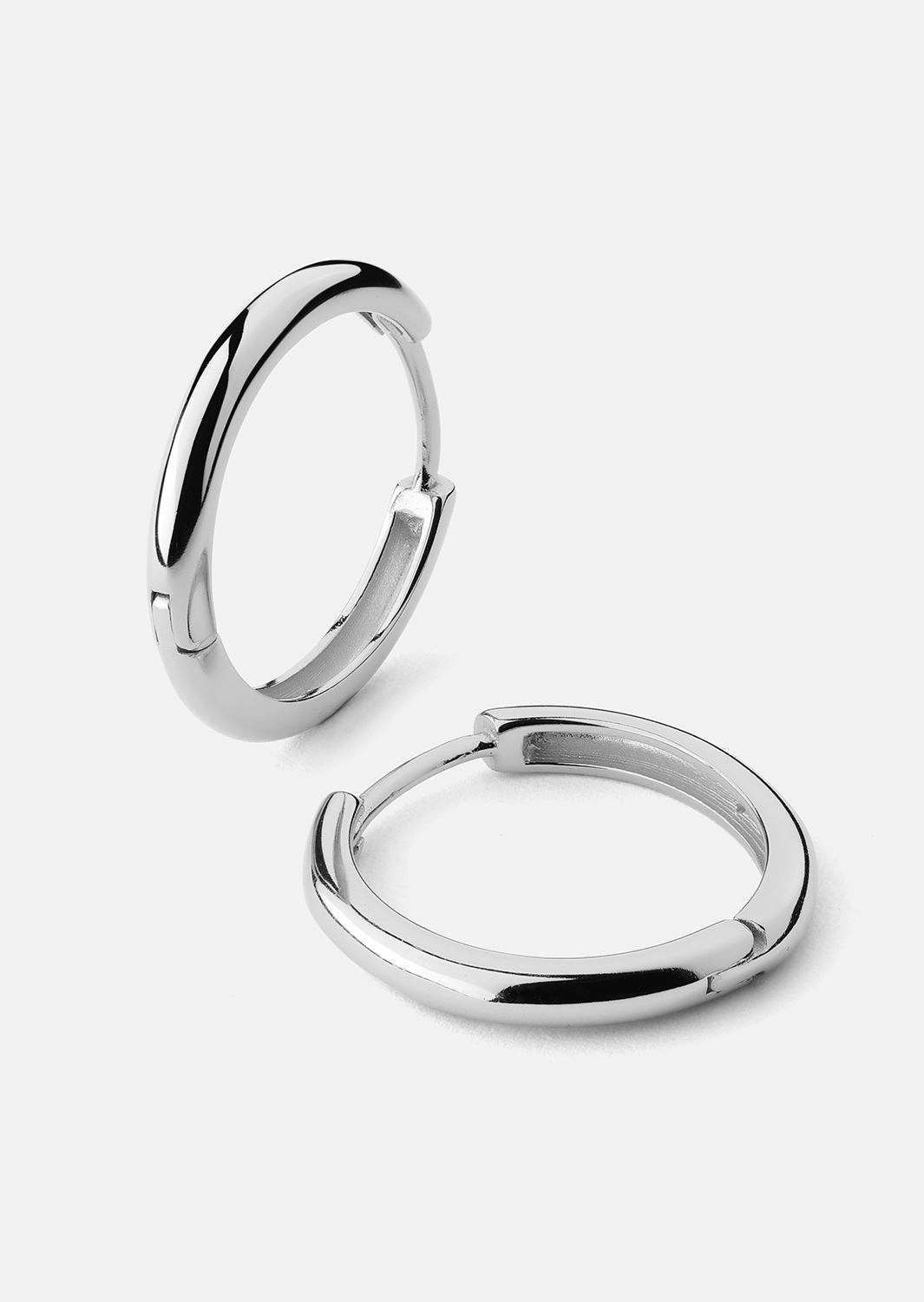 Kolczyk Shine Hoops - Posrebrzany