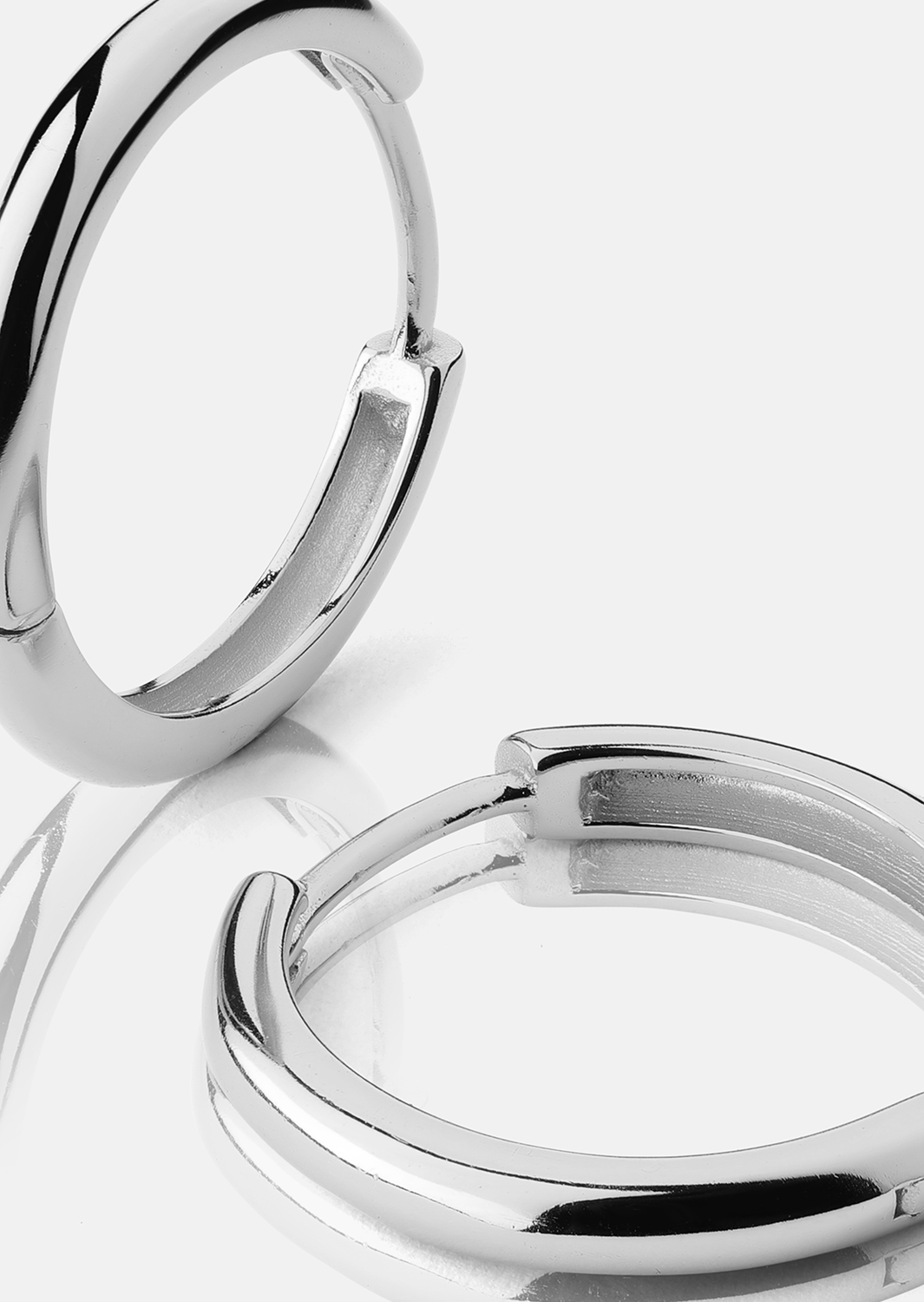 Kolczyk Shine Hoops - Posrebrzany