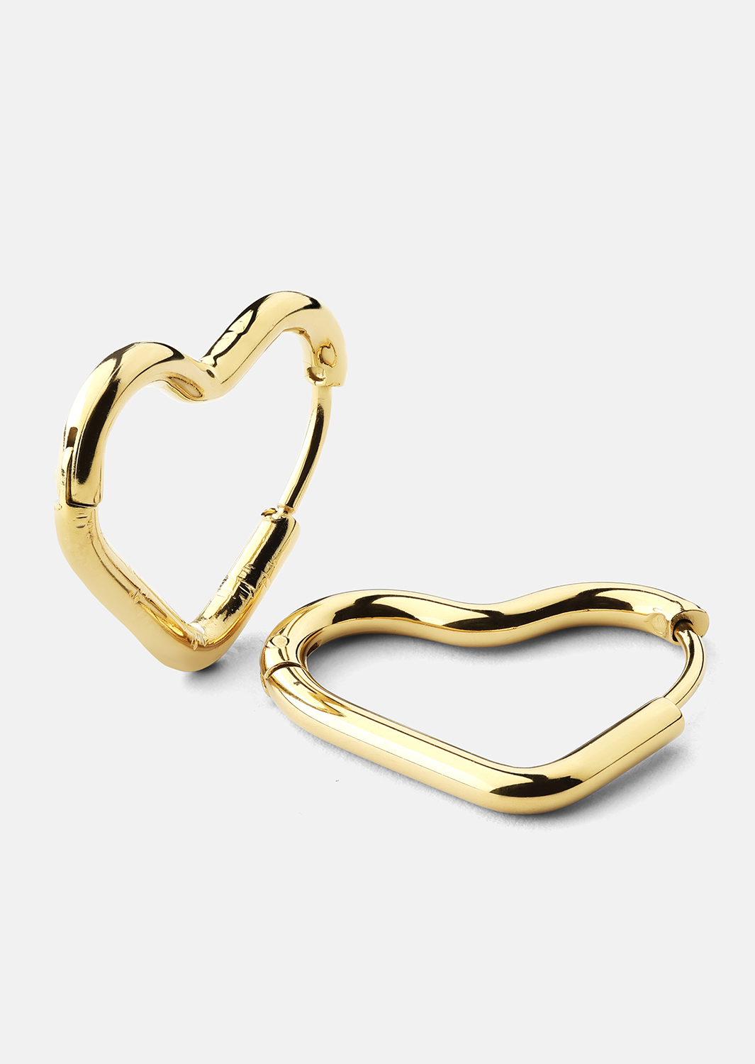 Kolczyk Heart's Embrace - 18k Pozłacany