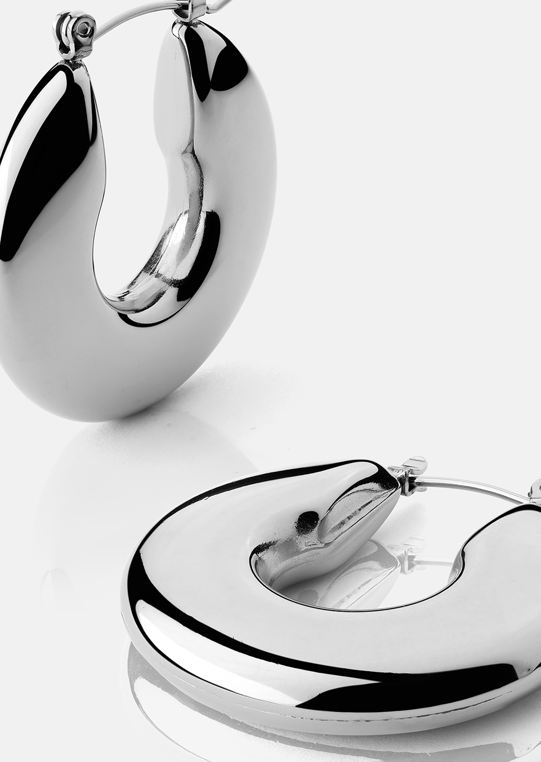 Kolczyk Luna Bold Hoops - Posrebrzany