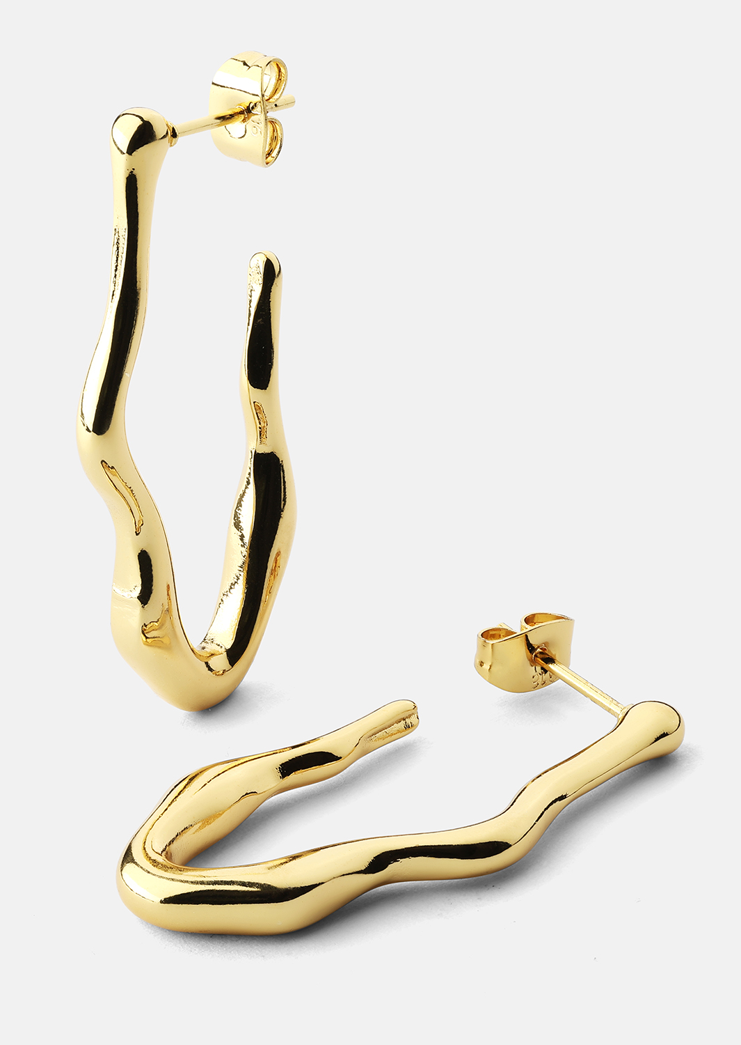Kolczyk Waves - 18k Gold Plated