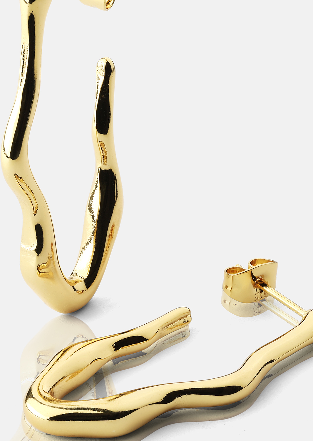 Kolczyk Waves - 18k Gold Plated