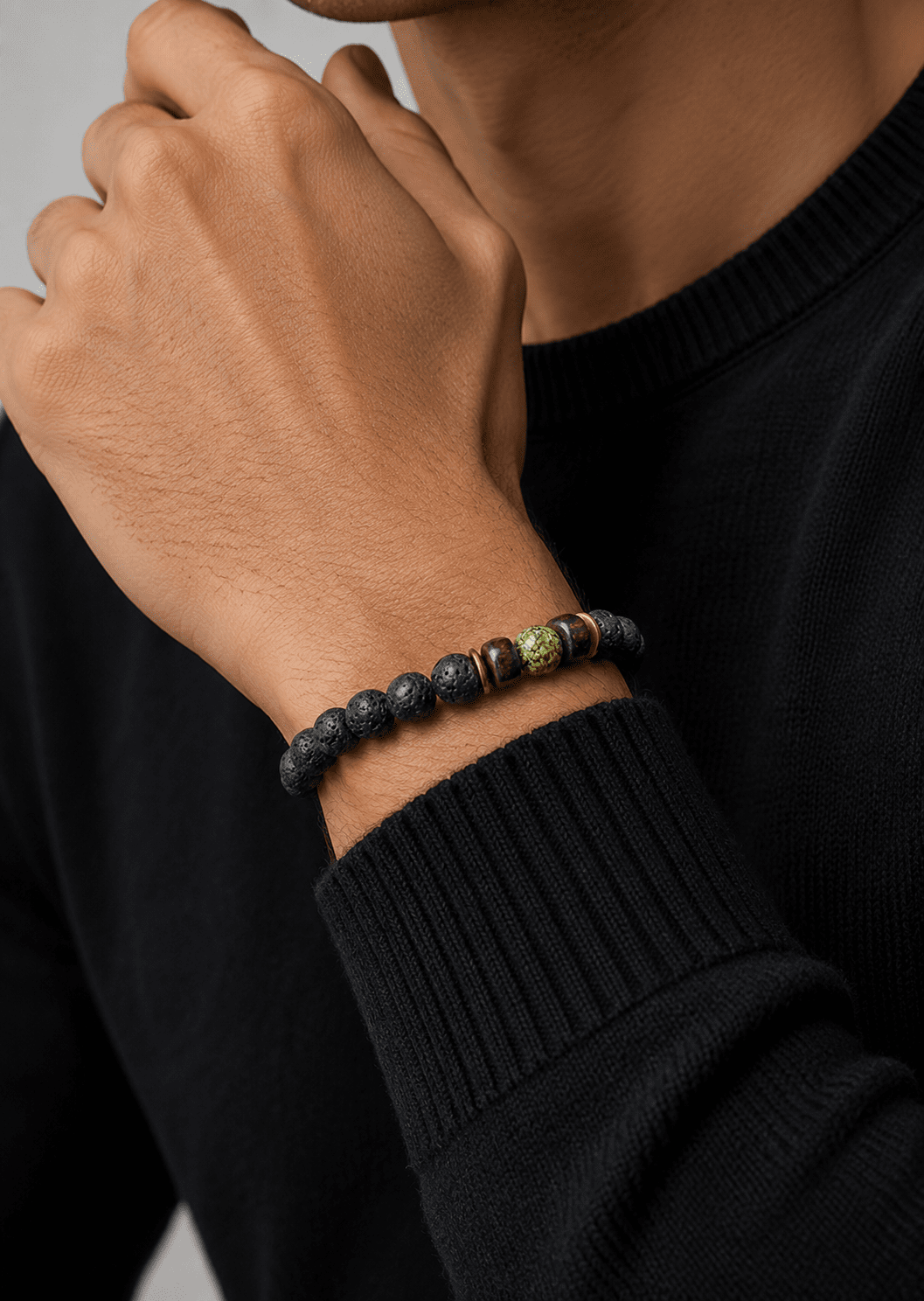 Bransoletka z koralików Obsidian Whirl