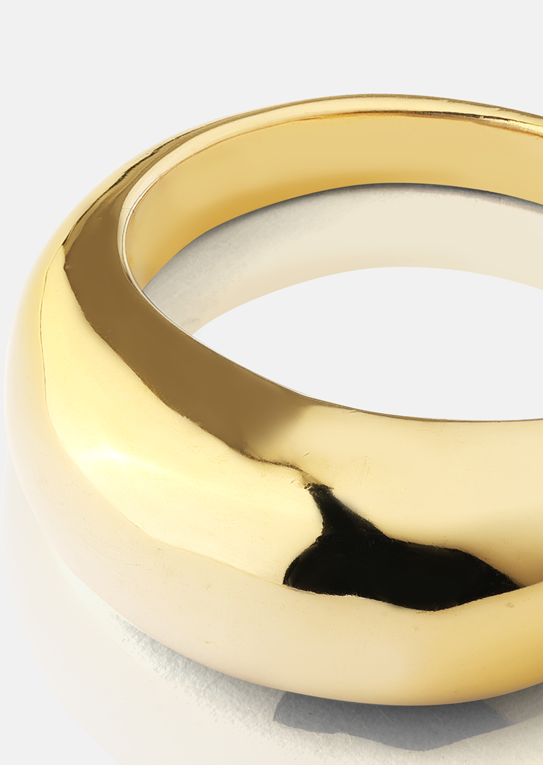 Golden Bold Pierścionek - 18K Pozłacany