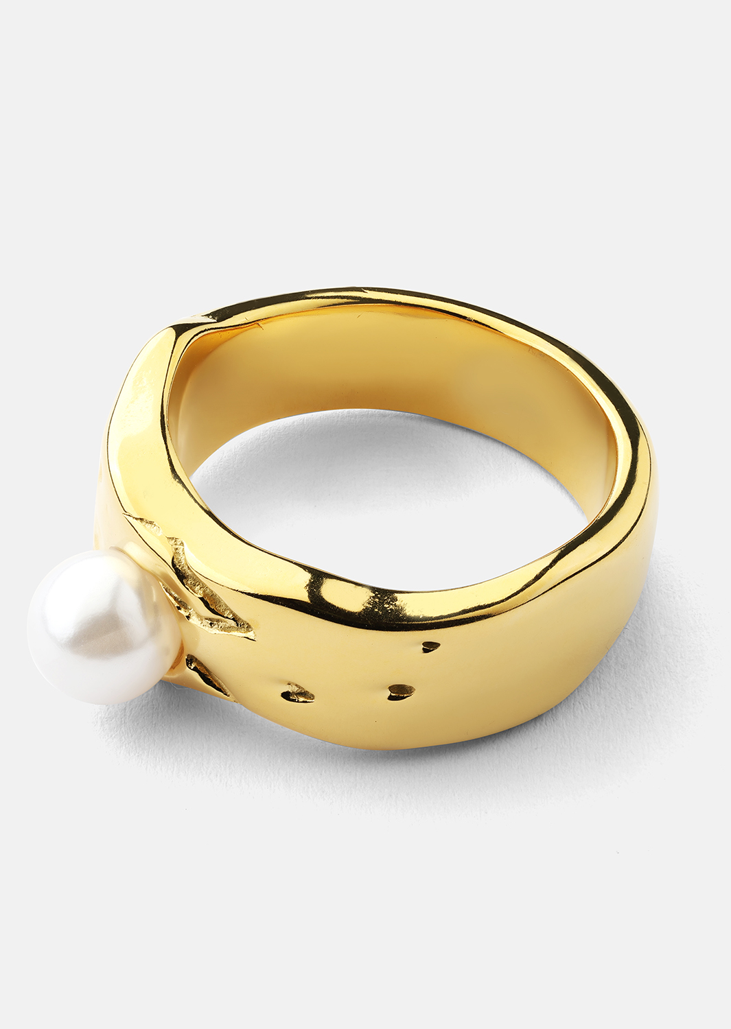 Pierścionek Pearl Serenity - 18k Pozłacany