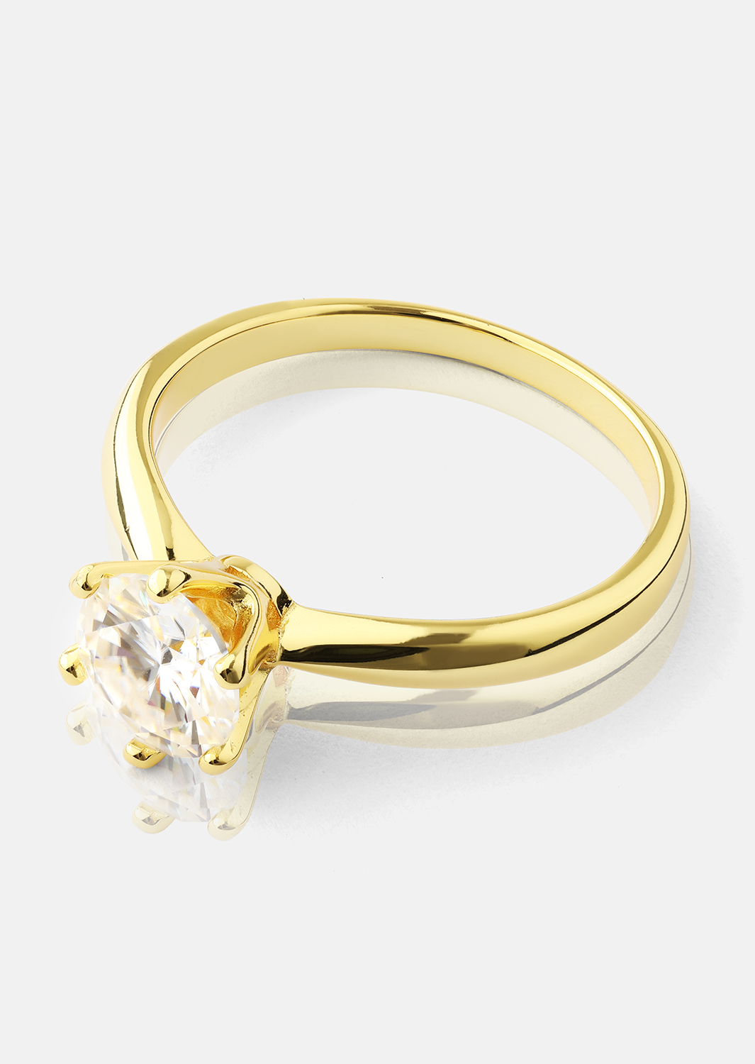 Pierścionek Solitaire - 18K Plated Gold
