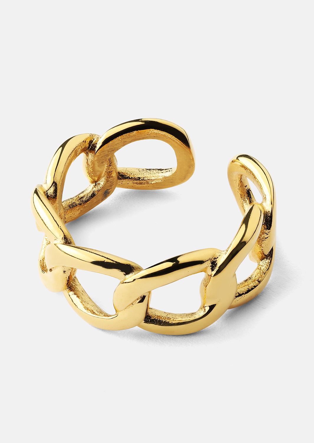 Pierscionek Bold Chain - 18K Pozłacany