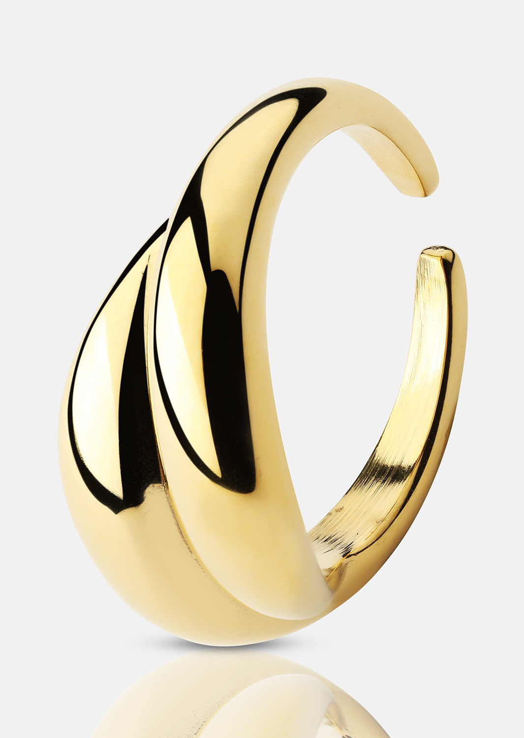 Pierścionek Wave Bold - 18k Pozłacany